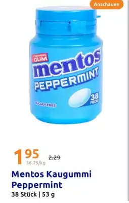 Action Mentos kaugummi peppermint Angebot