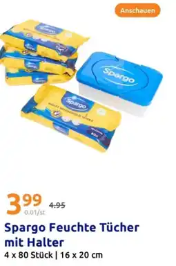 Action Spargo Feuchte Tücher mit Halter Angebot