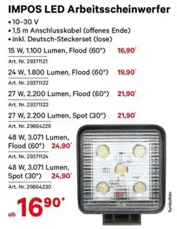 Lagerhaus Impos led arbeitsscheinwerfer Angebot