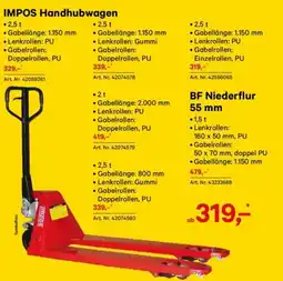 Lagerhaus Impos handhubwagen Angebot