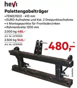 Lagerhaus Palettengabelträger Angebot