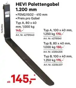 Lagerhaus HEVI Palettengabel Angebot