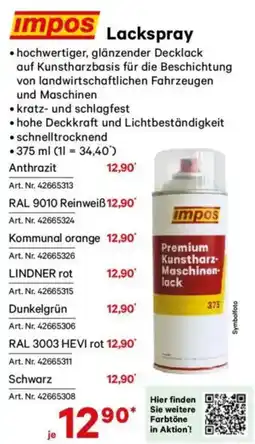 Lagerhaus Impos Lackspray Angebot