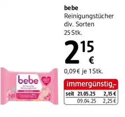 dm Bebe reinigungstücher div. sorten Angebot