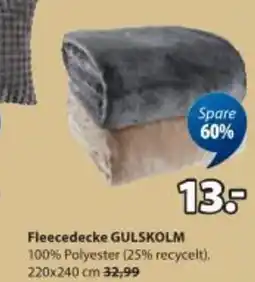 JYSK Fleecedecke gulskolm Angebot
