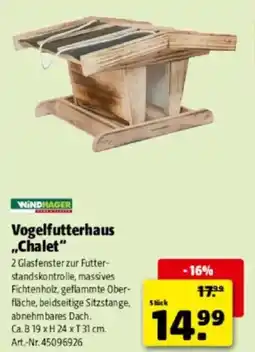 Hagebau Vogelfutterhaus Chalet Angebot