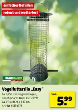 Hagebau Vogelfuttersilo Easy Angebot