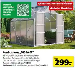 Hagebau Gewächshaus 3800/4ET Angebot
