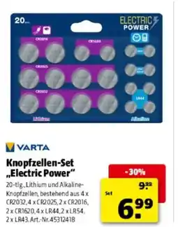 Hagebau Knopfzellen-Set Electric Power Angebot