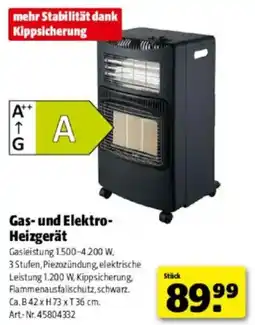Hagebau Gas- und Elektro- Heizgerät Angebot