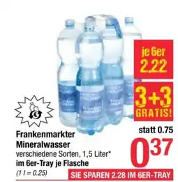 Maximarkt Frankenmarkter Mineralwasser Angebot