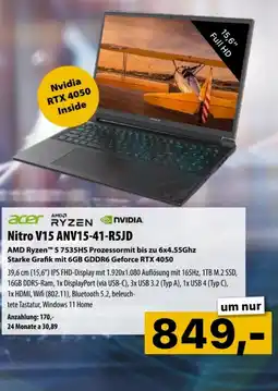 Cosmos Nitro V15 ANV15-41-R5JD Angebot