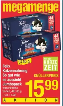 Maximarkt Felix katzennahrung so gut wie es aussieht jumbopack Angebot