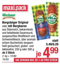Maximarkt Wiesbauer bergsteiger original oder mit bergbaron Angebot