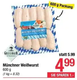 Maximarkt Münchner weißwurst Angebot