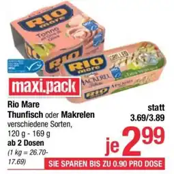 Maximarkt Rio mare thunfisch oder makrelen Angebot