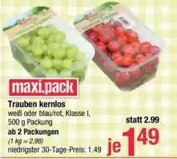 Maximarkt Trauben kernlos Angebot