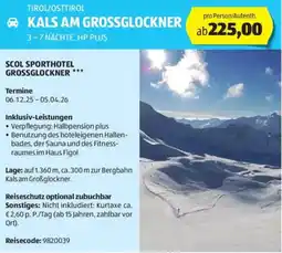 Hofer Reisen Scol sporthotel grossglockner Angebot