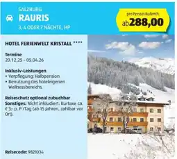 Hofer Reisen Hotel ferienwelt kristall Angebot