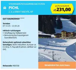 Hofer Reisen GUT RAUNERHOF Angebot