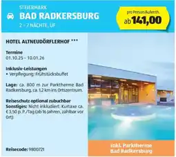 Hofer Reisen Hotel altneudörflerhof Angebot