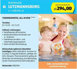 Hofer Reisen Thermenhotel all in red Angebot