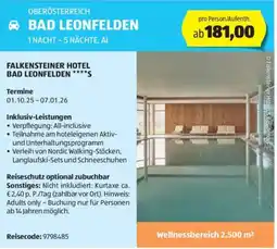 Hofer Reisen Falkensteiner hotel bad leonfelden Angebot