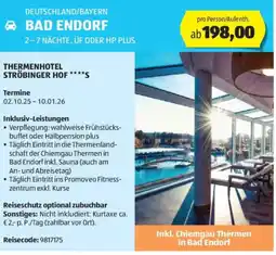 Hofer Reisen Thermenhotel ströbinger hof s Angebot
