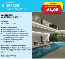 Hofer Reisen Fagus hotel conference & spa Angebot