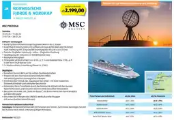 Hofer Reisen Kreuzfahrt norwegische fjorde & nordkap Angebot