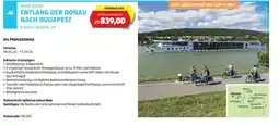 Hofer Reisen Rad & schiff entlang der donau nach budapest Angebot