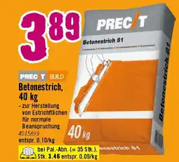 Hornbach PRECT BUILD Betonestrich Angebot