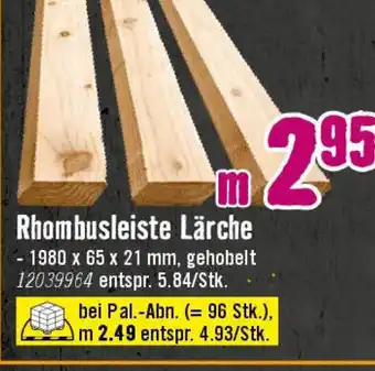 Hornbach Rhombusleiste Lärche Angebot