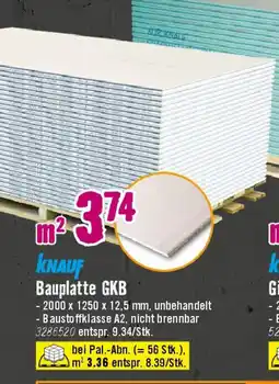 Hornbach KNAUF Bauplatte GKB Angebot