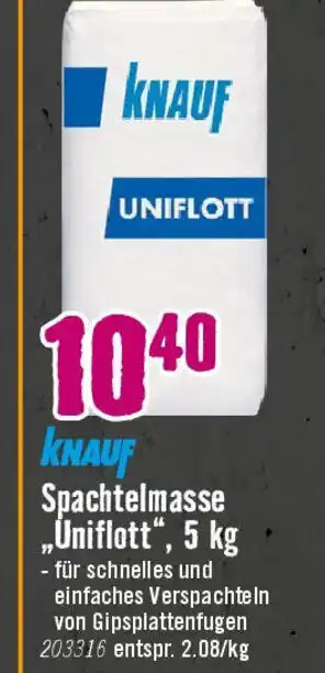 Hornbach Knauf spachtelmasse uniflott Angebot