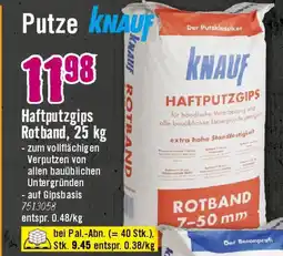 Hornbach Putze KNAUF Haftputzgips Rotband Angebot