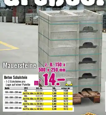 Hornbach Beton Schalstein Angebot