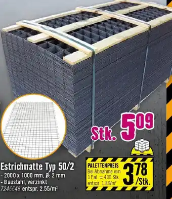 Hornbach Estrichmatte Typ 50/2 Angebot