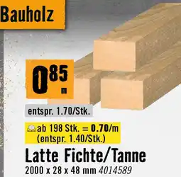 Hornbach Latte fichte/tanne Angebot
