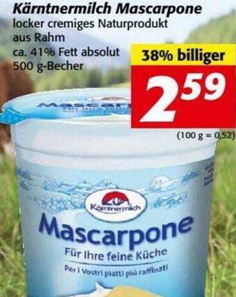 Nah&Frisch Kärntnermilch Mascarpone 500 g Angebot