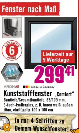 Hornbach Kunststofffenster Comfort 100 x 100 cm Angebot