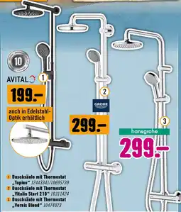 Hornbach 2 duschsäule mit thermostat grohe Angebot