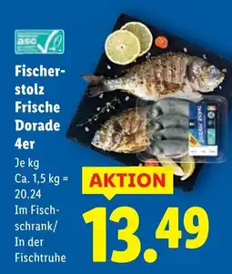 Lidl Fischer- stolz Frische Dorade 4er Angebot