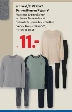 Lidl Esmara Damen Pyjama Angebot