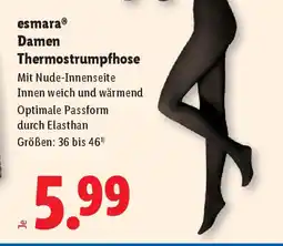 Lidl Esmara damen thermo-strumpfhose Angebot
