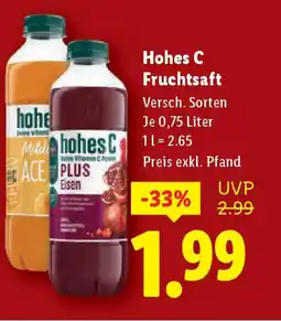 Lidl Hohes c fruchtsaft Angebot