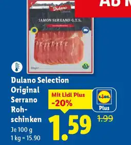 Lidl Dulano original serrano rohschinken Angebot