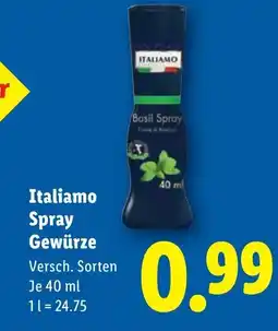 Lidl Italiamo Spray Gewürze Angebot