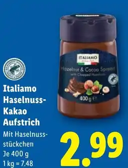 Lidl Italiamo Haselnuss- Kakao Aufstrich Angebot