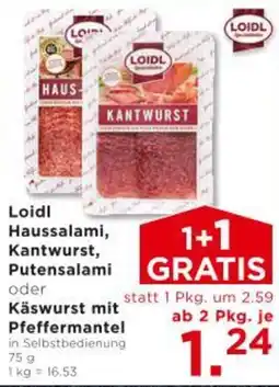 Unimarkt Loidl Haussalami, Kantwurst, Putensalami Angebot